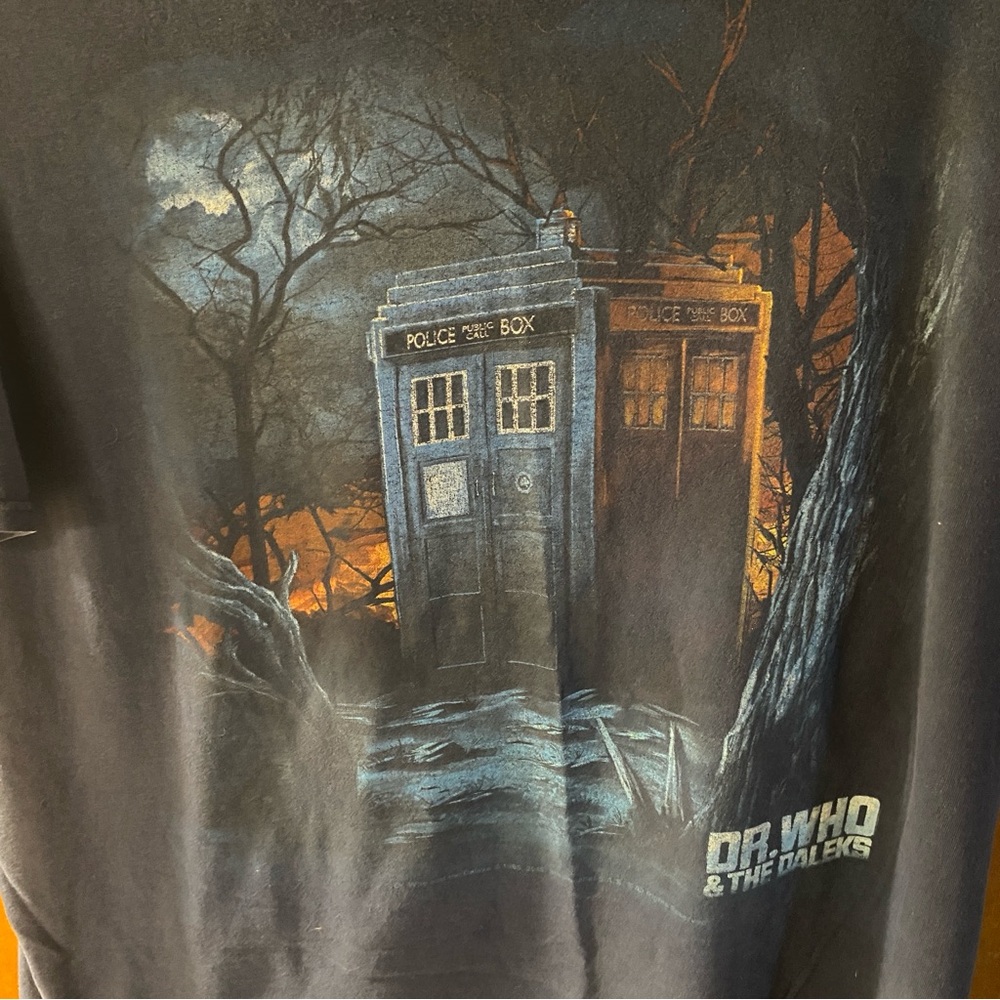 Doctor Who & the Daleks Navy Blue Graphic T-Shirt - Picture 3 of 4